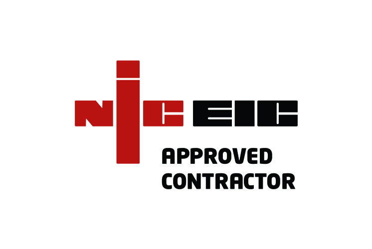 NICEIC Approved Contractor logo indicating electrical contractor accreditation.