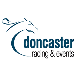 Doncaster racing and events logo with stylized horse head and flowing mane.