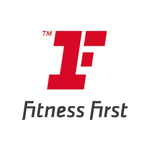 Fitness First logo with stylized red 'F' and black text on white background.